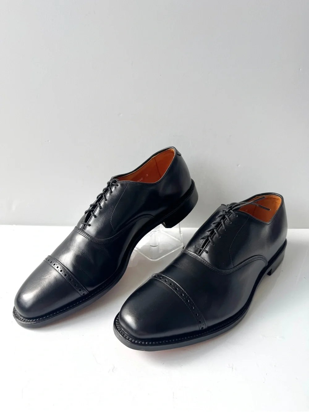 Allen Edmonds Hillcrest Classic Black Leather Cap-toe Oxford Dress Shoes Sz 12B